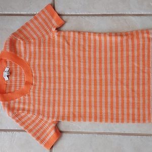 NWT Madewell Ringer Tee in Neon Stripe